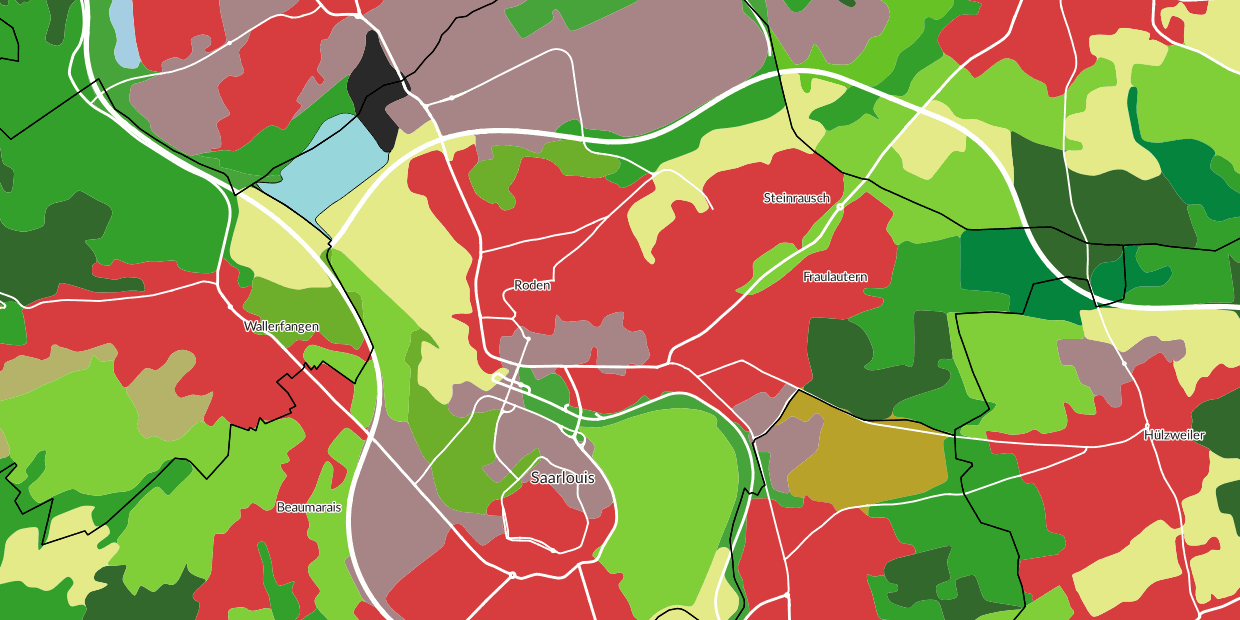 Corine Land Cover Karte Saarlouis